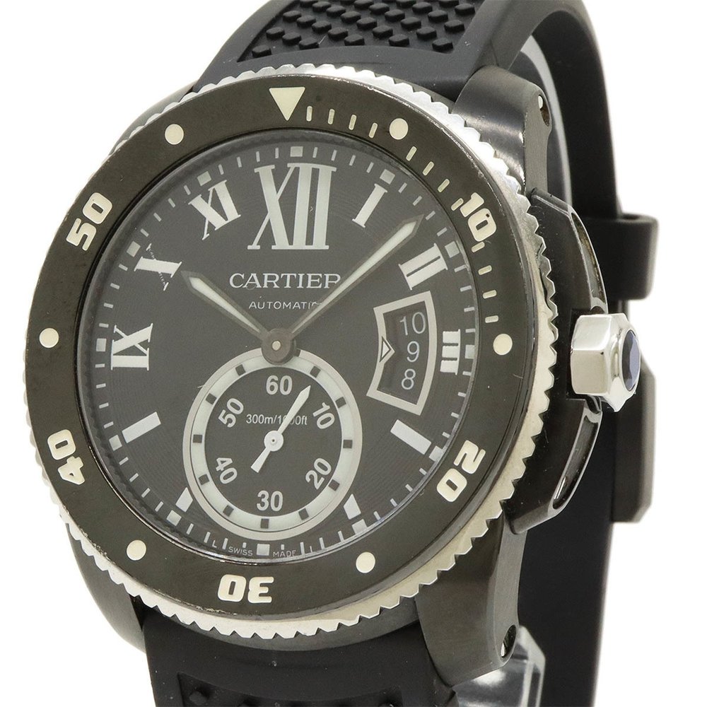 Cartier Calibre de Diver SS Rubber Men's AT Automatic Wristwatch WSCA0006 - Picture 5 of 10